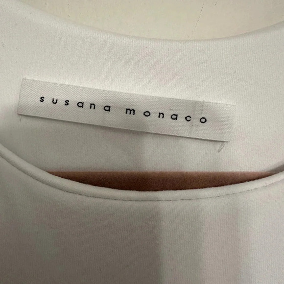 Susana Monaco Racer Gathered A-line dress. Size large - Picture 5 of 6